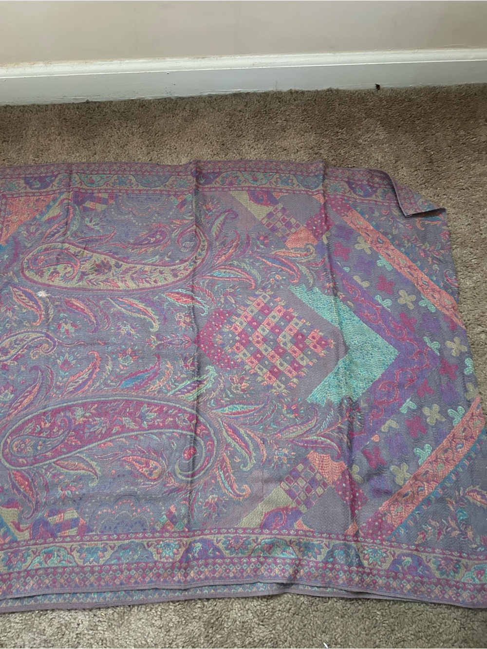 Purple Paisley festival pashmina